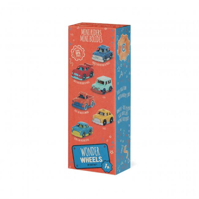 Zestaw 6 małych autek Wonder Wheels Battat - 6 Mini Riders