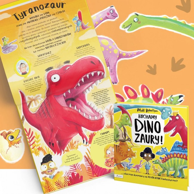 Książka "Kochamy dinozaury" Wydawnictwo Papilon