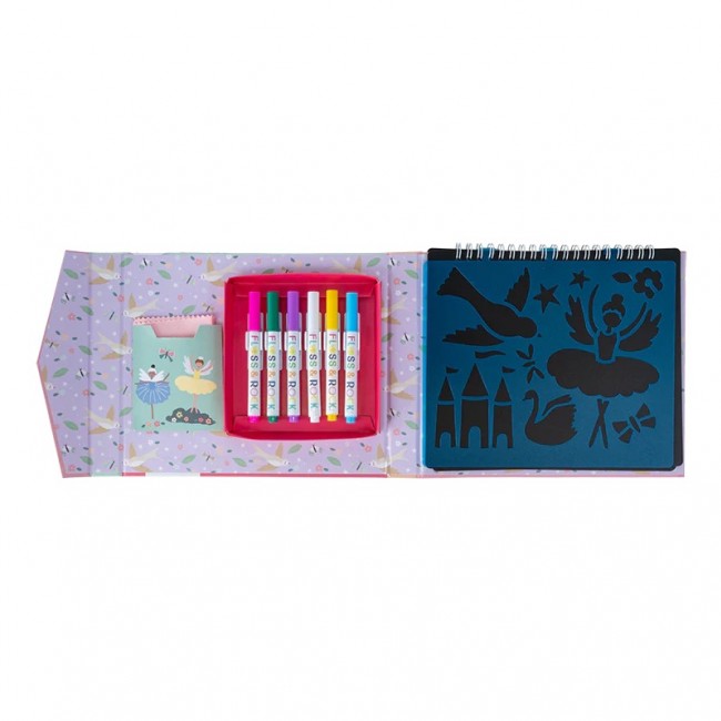 Szkicownik z kredowymi pisakami Floss&Rock - Baletnice