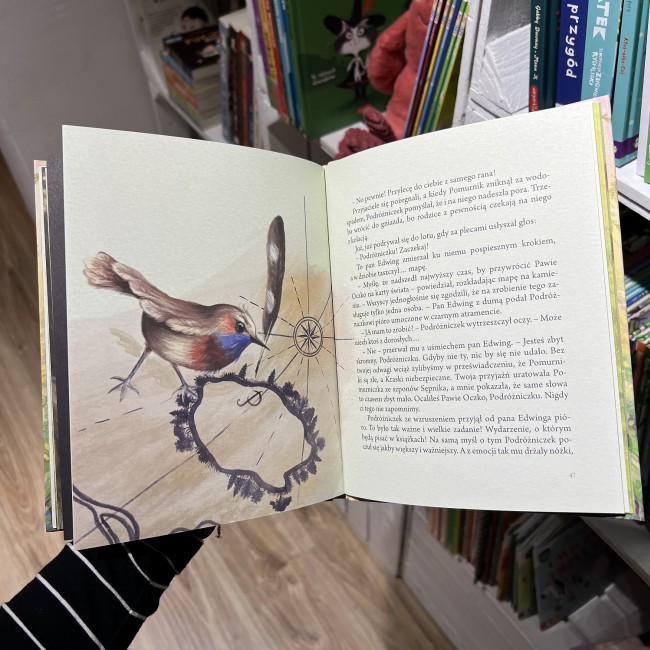 Książka "Podróżniczek. O małym ptaszku, który rozprawił się z wielkimi kłamstwami." Wydawnictwo Lemoniada