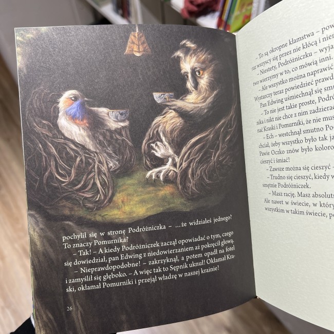 Książka "Podróżniczek. O małym ptaszku, który rozprawił się z wielkimi kłamstwami." Wydawnictwo Lemoniada