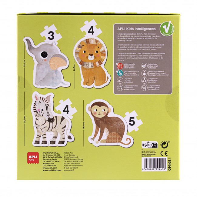 Puzzle progresywne My First Apli Kids - Sawanna 2+