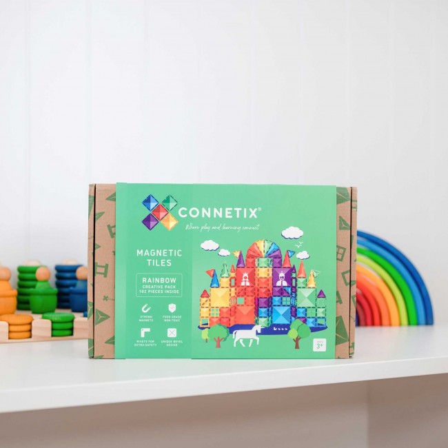 Klocki magnetyczne Connetix - Rainbow Creative Pack 102 el.