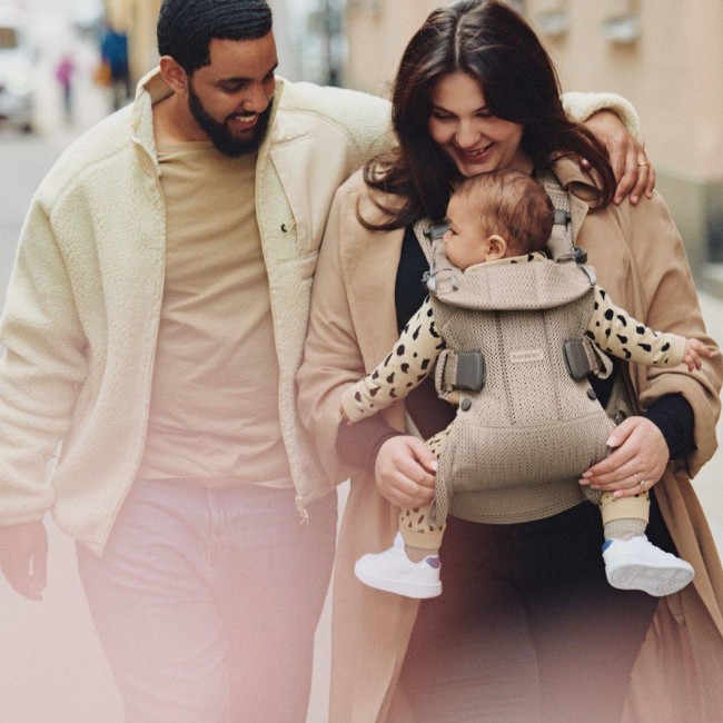 Nosidełko BABYBJORN ONE AIR 3D Mesh - Szary Beż