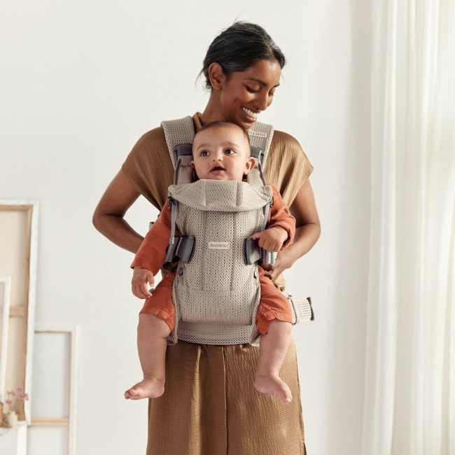 Nosidełko BABYBJORN ONE AIR 3D Mesh - Szary Beż