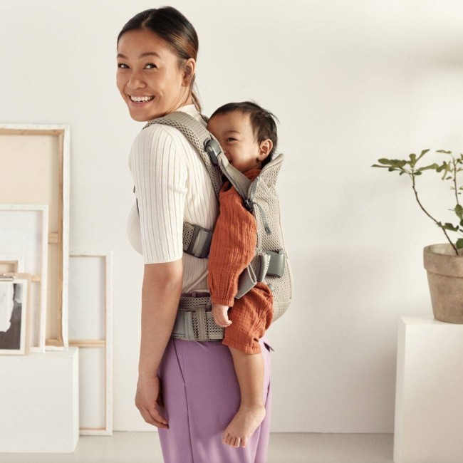 Nosidełko BABYBJORN ONE AIR 3D Mesh - Szary Beż