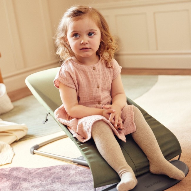 Leżaczek BABYBJORN BLISS WOVEN - Ciemny Zielony
