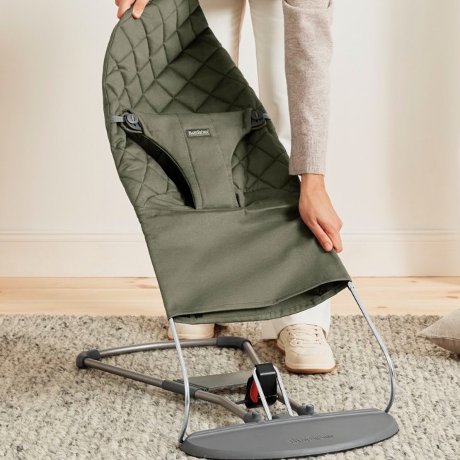 Leżaczek BABYBJORN BLISS WOVEN - Ciemny Zielony