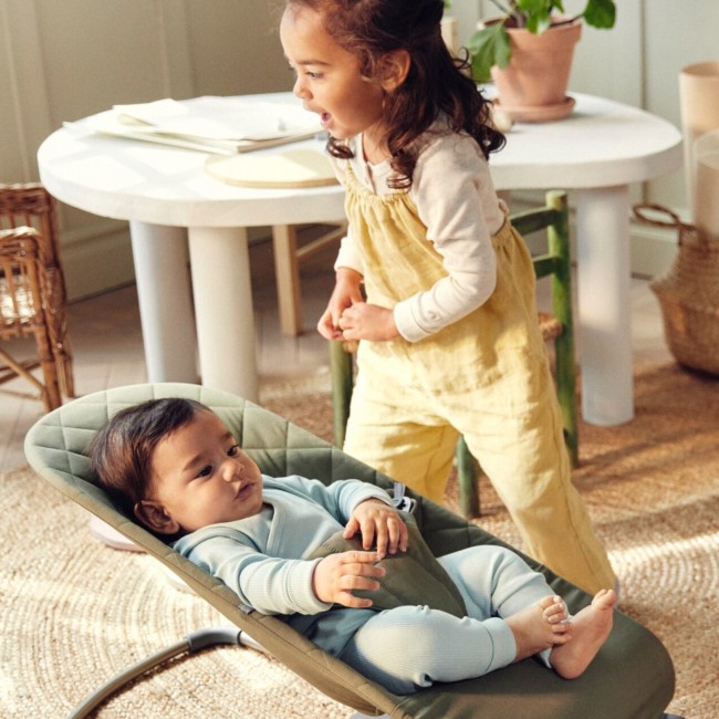 Leżaczek BABYBJORN BLISS WOVEN - Ciemny Zielony