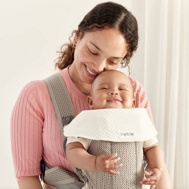Nosidełko BABYBJORN MINI 3D Mesh - Szary Beż