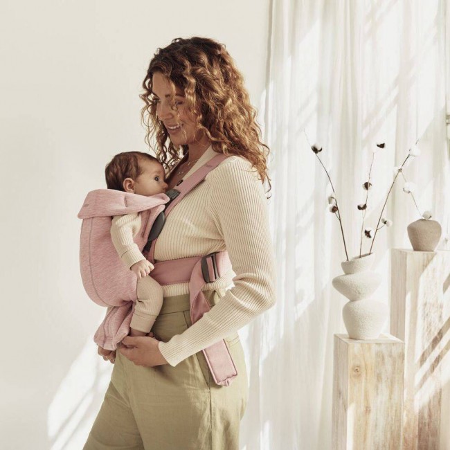 Nosidełko BABYBJORN MINI 3D Jersey - Jasny róż