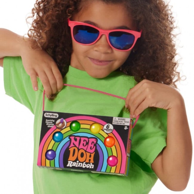 Sensoryczny gniotek Schylling - Rainbow Teenie Needoh 6szt.