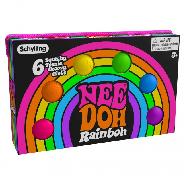 Sensoryczny gniotek Schylling - Rainbow Teenie Needoh 6szt.