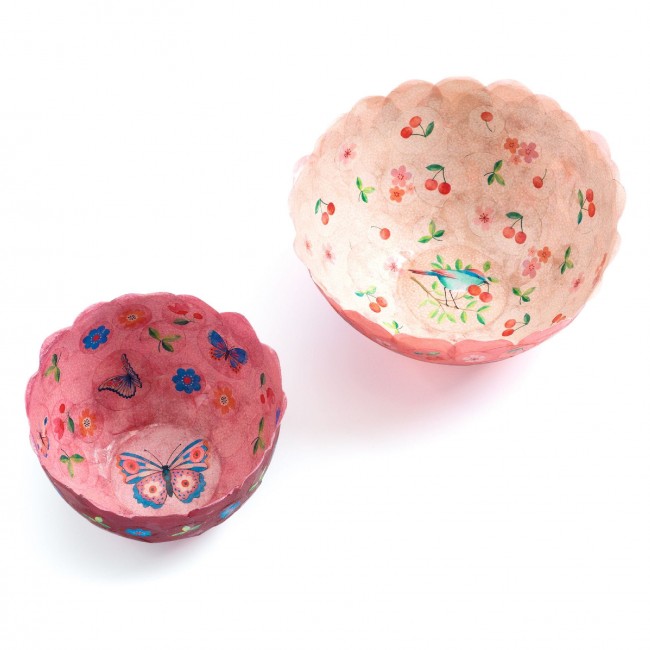 Zrób to sam Djeco - Papierowe miseczki różowe