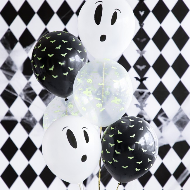 Balony UV Party Deco -  BOO! 27 cm mix