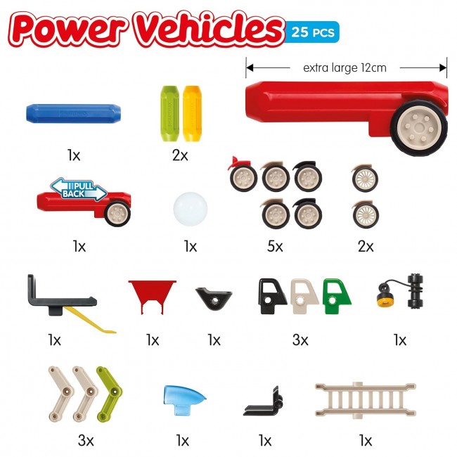 Klocki magnetyczne Smart Max IUVI Games - Power Vehicles Mix