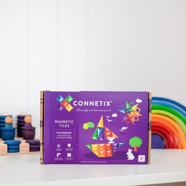 Klocki magnetyczne Connetix - Rainbow Starter Pack 60 el.