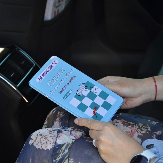 Podróżna gra magnetyczna The Purple Cow - Węże i drabiny