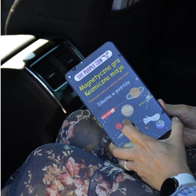 Podróżna gra magnetyczna The Purple Cow - Kosmiczna misja