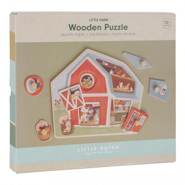 Drewniane puzzle Little Dutch - Little Farm