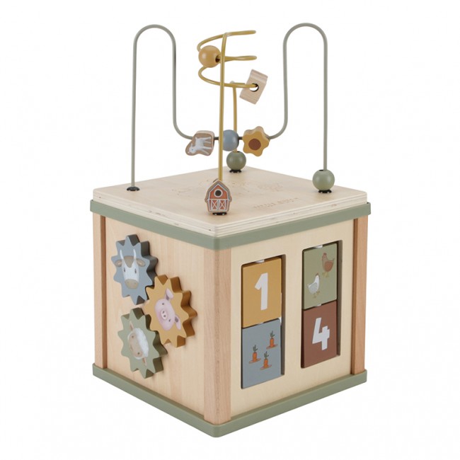 Drewniana kostka aktywizująca Little Dutch - Little Farm