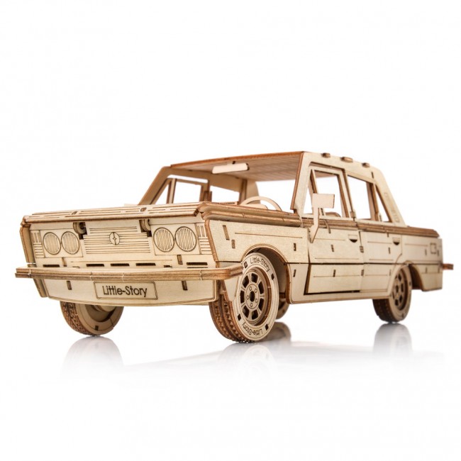 Drewniane Puzzle Model 3D Little Story - FSO Fiat 125p