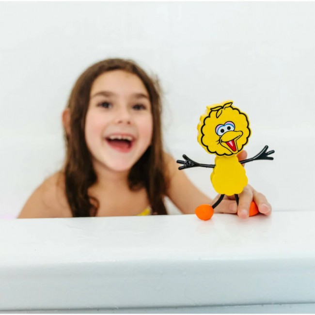 Postać do kąpieli Wielki Ptak Glo Pals - zestaw z dwiema kostkami sensorycznymi świecącymi w wodzie