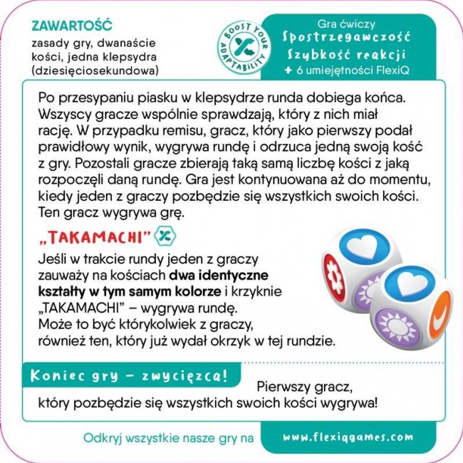 Gra towarzyska kości FlexiQ - Takamachi