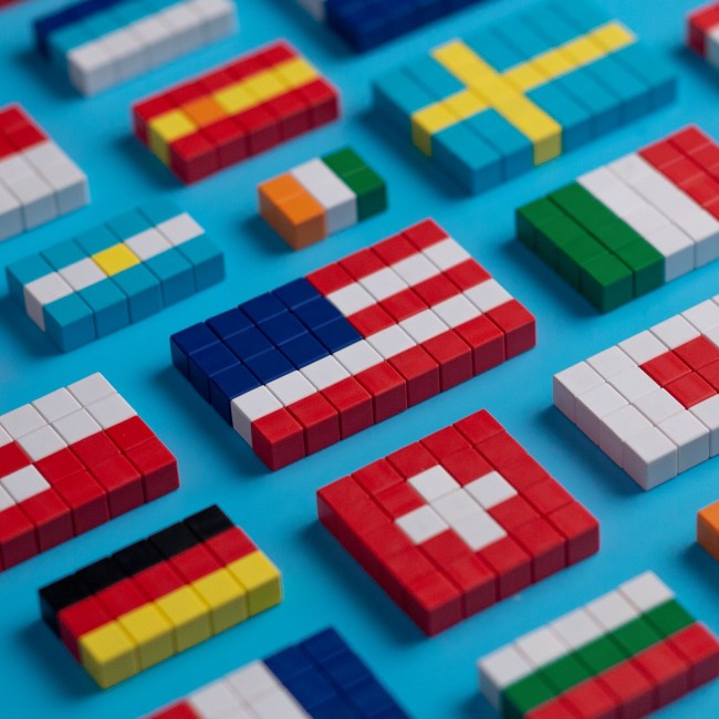 Klocki magnetyczne Pixio - Flags