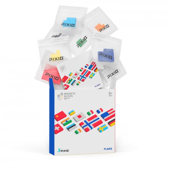 Klocki magnetyczne Pixio - Flags