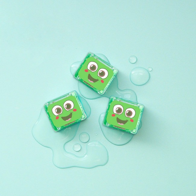 Kostki sensoryczne świecące w wodzie edycja świąteczna Glo Pals - zielone