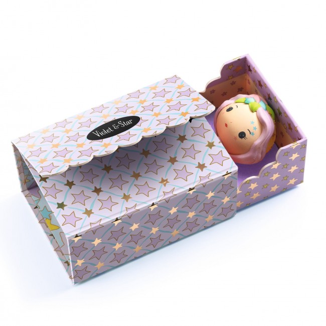 Magnetyczne pudełko z figurkami Tinyly Djeco - Pokoik Violet