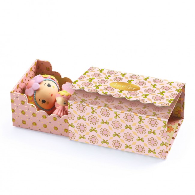 Magnetyczne pudełko z figurkami Tinyly Djeco - Pokoik Rose