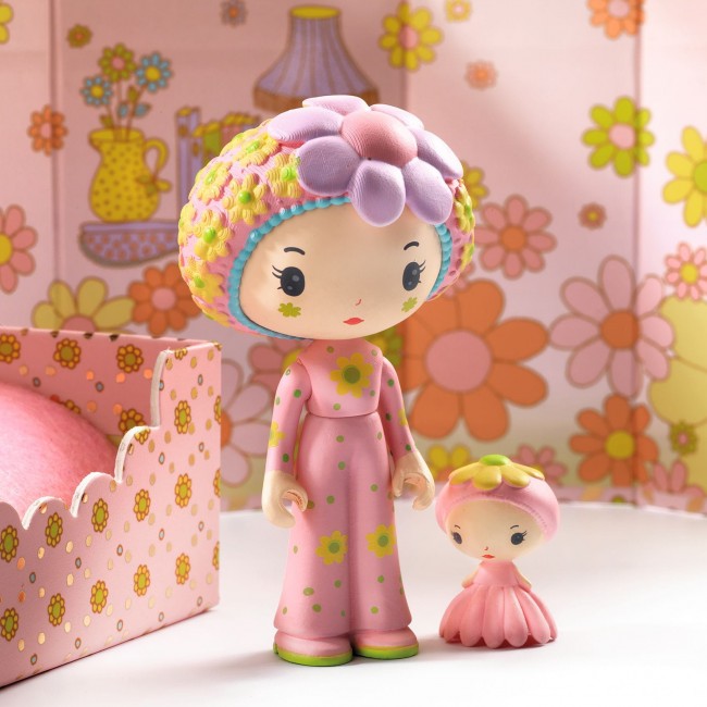 Magnetyczne pudełko z figurkami Tinyly Djeco - Pokoik Rose