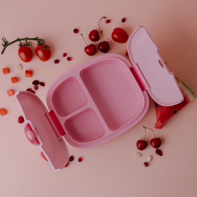 Szczelny lunch box z naklejkami Nuumi - Pink