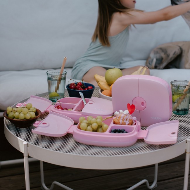 Szczelny lunch box z naklejkami Nuumi - Pink