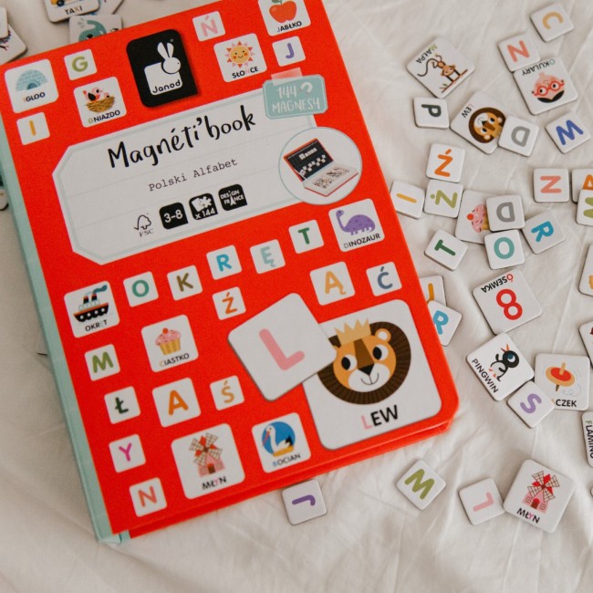 Magnetyczna układanka Magnetibook Janod - Polski Alfabet