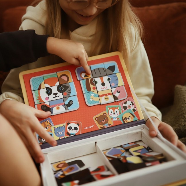 Magnetyczna układanka Magnetibook Janod - Puzzle zwierzątka