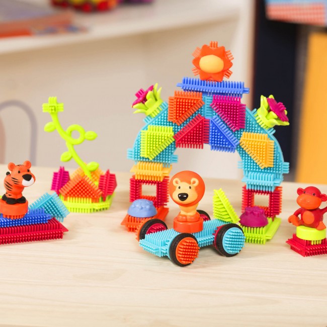 Klocki jeżyki w tubie Bristle Blocks Battat - Dżungla