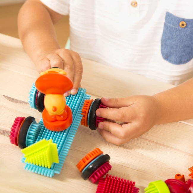 Klocki jeżyki w tubie Bristle Blocks Battat - Dżungla