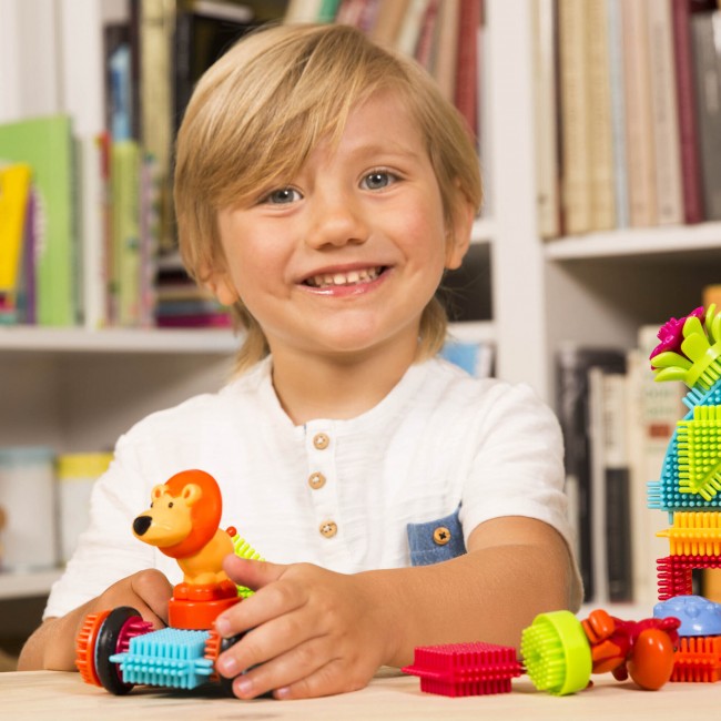 Klocki jeżyki w tubie Bristle Blocks Battat - Dżungla
