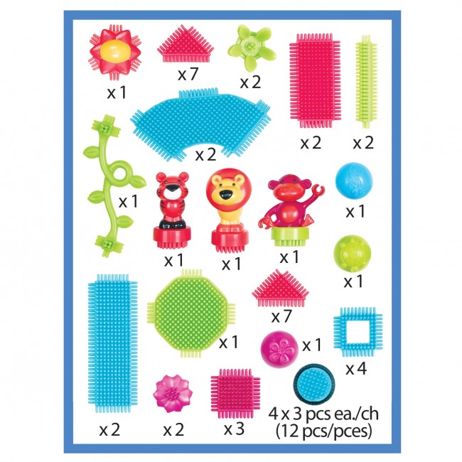 Klocki jeżyki w tubie Bristle Blocks Battat - Dżungla