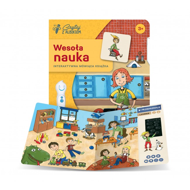 Zestaw Wesoła Nauka Czytaj z Albikiem Albi z piórem