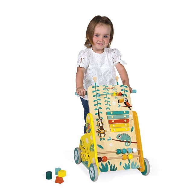 Wielofunkcyjny pchacz edukacyjny Janod - Tropik