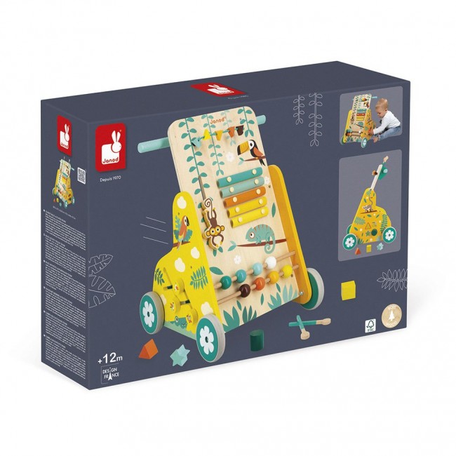 Wielofunkcyjny pchacz edukacyjny Janod - Tropik