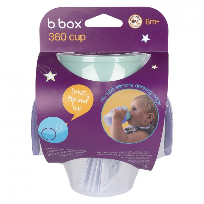 Kubek 360 do nauki picia dla dzieci - kubek treningowy niekapek B.box - Lilac Pop