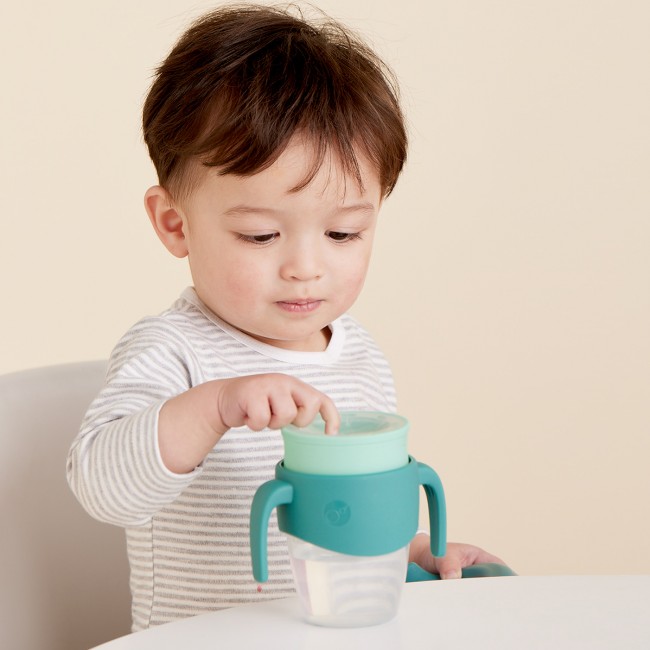 Kubek 360 do nauki picia dla dzieci - kubek treningowy niekapek B.box - Emerald Forest