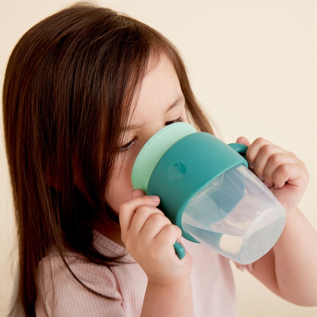 Kubek 360 do nauki picia dla dzieci - kubek treningowy niekapek B.box - Emerald Forest