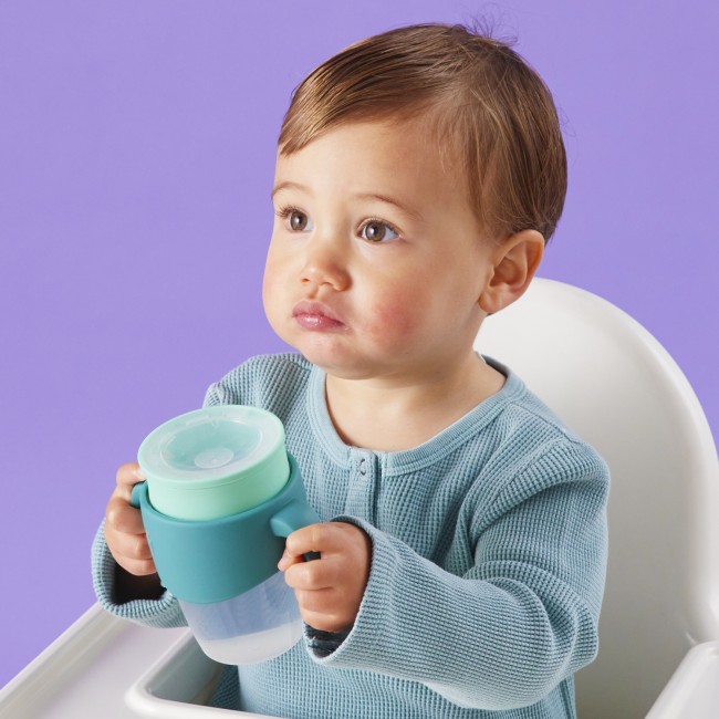 Kubek 360 do nauki picia dla dzieci - kubek treningowy niekapek B.box - Emerald Forest