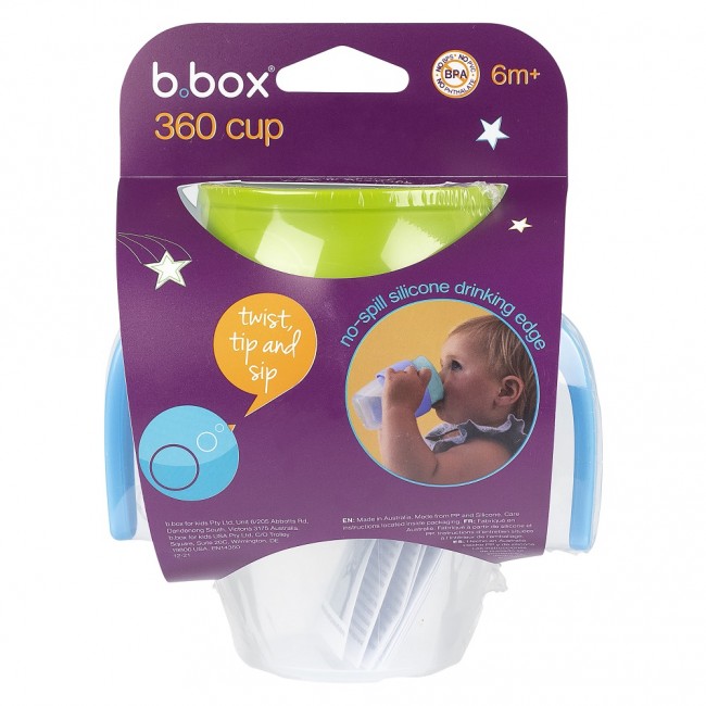Kubek 360 do nauki picia dla dzieci - kubek treningowy niekapek B.box - Ocean Breeze